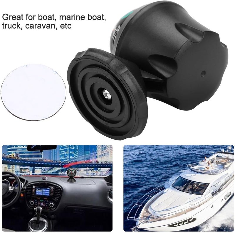 Yechiry Black Marine Compass, Boat Compass with Adhesive Base, Adjustable Mounting Bracket Easy to Read Dial Fast Response Sturdy Durable for Vehicle Truck - Image 2
